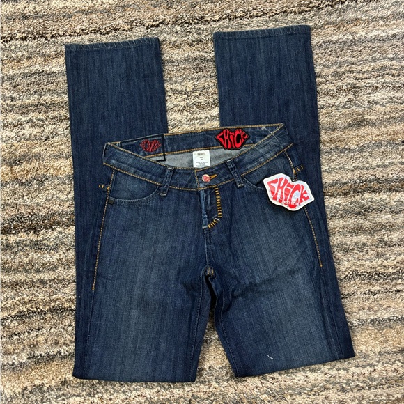 Chick Nicky Hilton Low Rise Mini Bootcut Jeans Sz 24 NWT | Low Rise Bootcut Y2K* - Picture 11 of 14